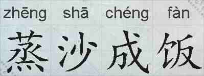 蒸沙成饭的拼音