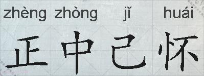 正中己怀的拼音