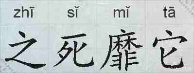 之死靡它的拼音