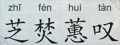 芝焚蕙叹的拼音