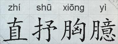 直抒胸臆的拼音