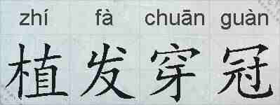 植发穿冠的拼音