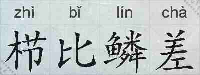 栉比鳞差的拼音