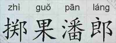 掷果潘郎的拼音
