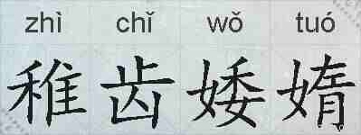稚齿婑媠的拼音