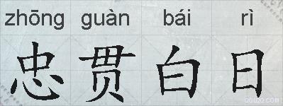忠贯白日的拼音