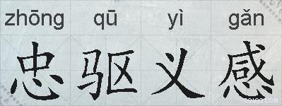 忠驱义感的拼音