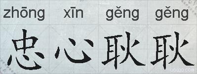 忠心耿耿的拼音