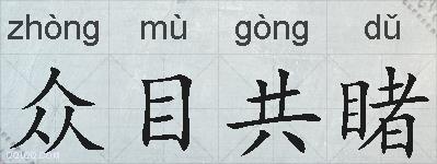 众目共睹的拼音