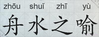 舟水之喻的拼音