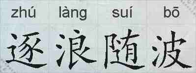 逐浪随波的拼音