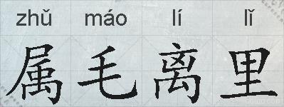 属毛离里的拼音