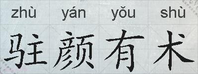 驻颜有术的拼音