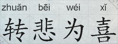转悲为喜的拼音