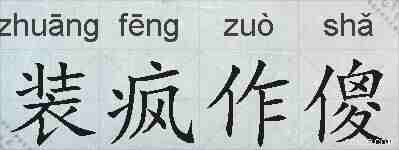 装疯作傻的拼音