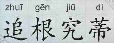 追根究蒂的拼音