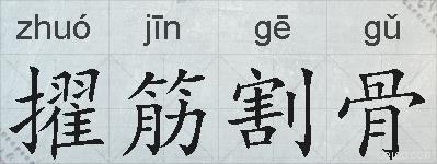 擢筋割骨的拼音