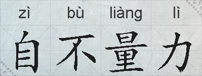 自不量力的拼音