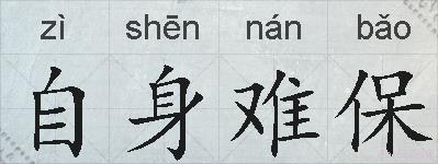自身难保的拼音