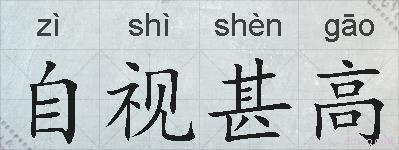 自视甚高的拼音