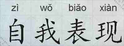 自我表现的拼音