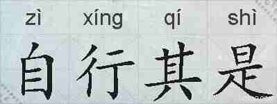 自行其是的拼音