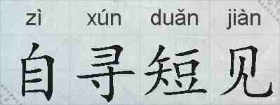 自寻短见的拼音