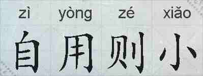 自用则小的拼音