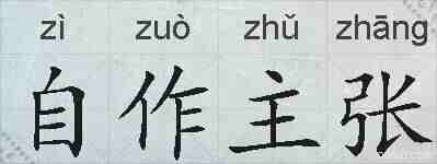 自作主张的拼音