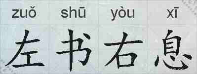 左书右息的拼音