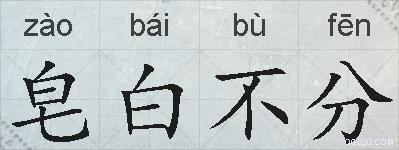 皂白不分的拼音