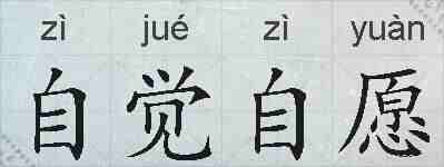 自觉自愿的拼音