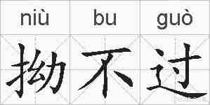 拗不过的拼音