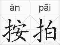 按拍的拼音