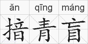 揞青盲的拼音