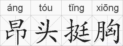 昂头挺胸的拼音