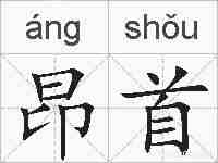 昂首的拼音