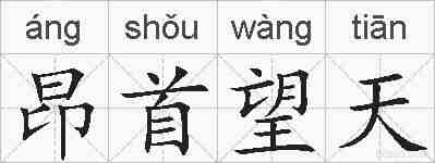 昂首望天的拼音