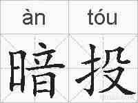 暗投的拼音