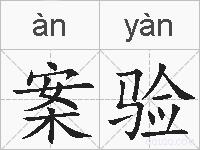案验的拼音