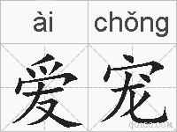 爱宠的拼音