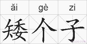 矮个子的拼音