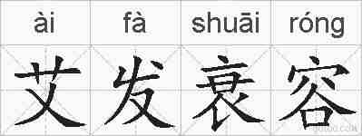 艾发衰容的拼音