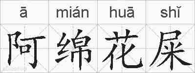阿绵花屎的拼音
