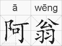 阿翁的拼音