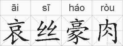 哀丝豪肉的拼音