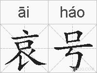 哀号的拼音