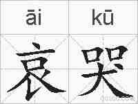 哀哭的拼音