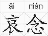 哀念的拼音