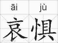 哀惧的拼音